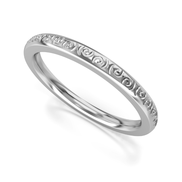 Bild von Memoire-Ring "Ich bin glücklich"_517 Weißgold